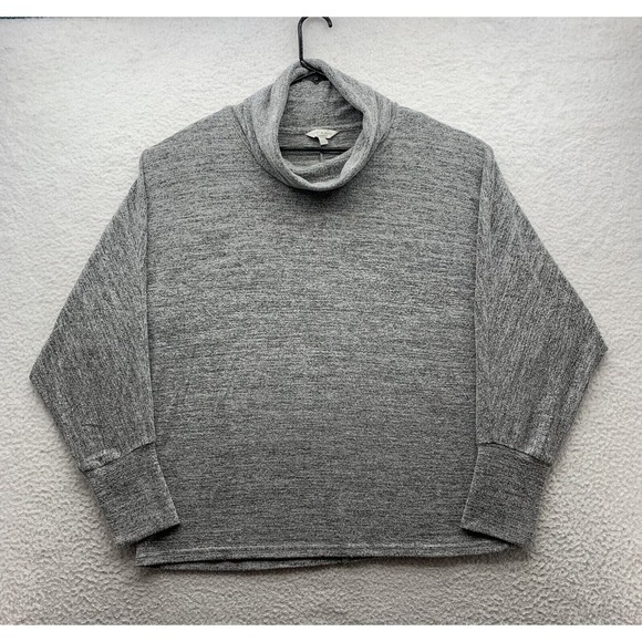 Lucky Brand Sweaters - Lucky Brand Sweater Womens Large Heather Gray Relaxed Cowl Neck Soft Thin Preppy